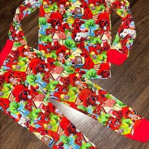 3T the Big Red Dog Kids bamboo set - Red